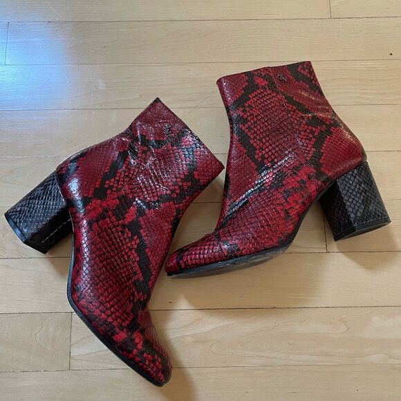 Zadig & Voltaire Lena Mid Heel Leather Ankle Boots 37 - Picture 2 of 13